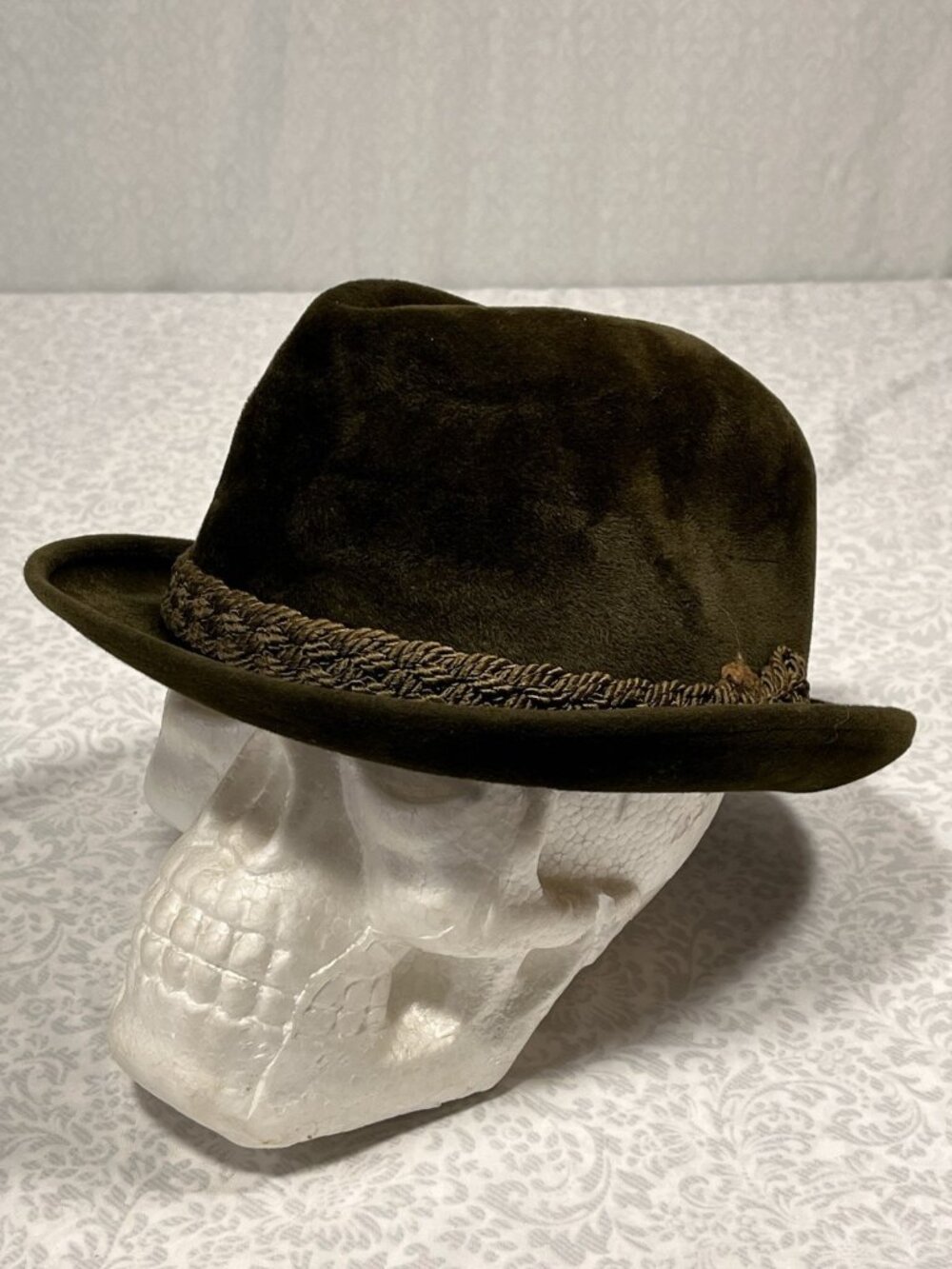 Vtg White New Haven Fur Felt Fedora Hat E.J. Hickey Co Sz 7 St Patrick’s Day